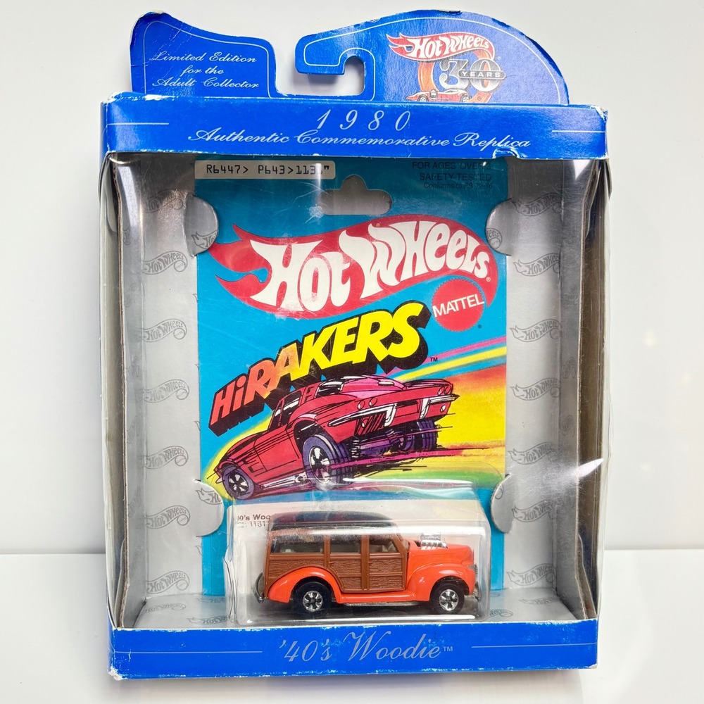 Hot Wheels 30th Anniversary 1980 Replica 40s Woodie Hi-Rakers Orange In OG Box